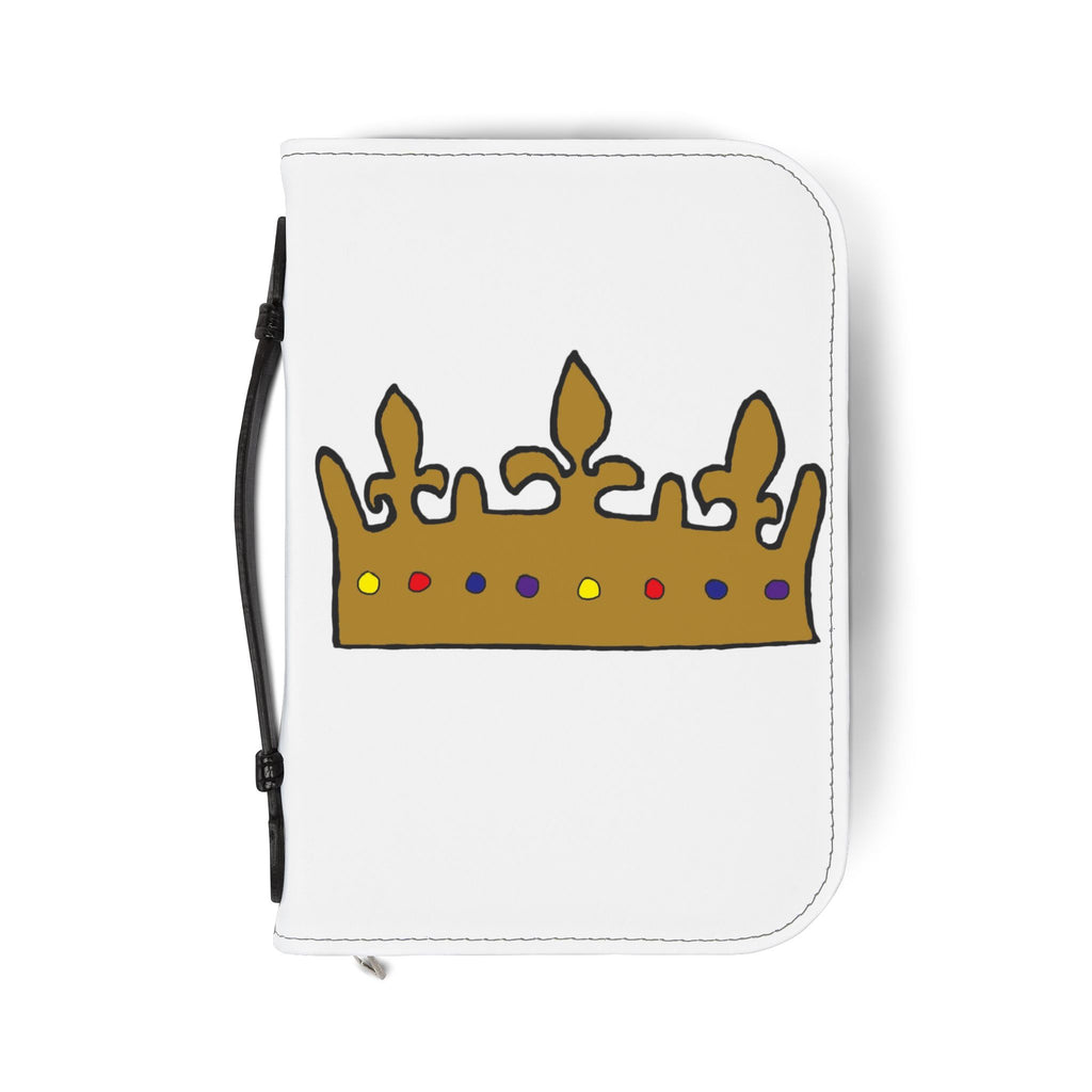 Crown Design Zippered Bible Case (Protective Carrying Pouch)
