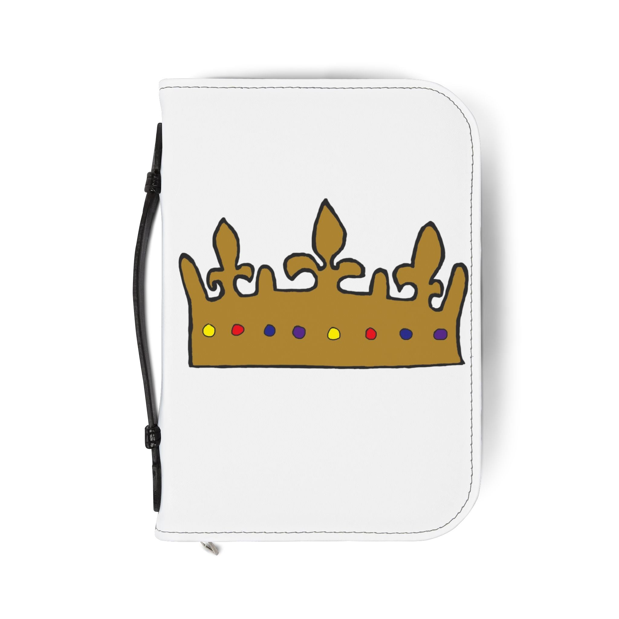 Crown Design Zippered Bible Case (Protective Carrying Pouch)