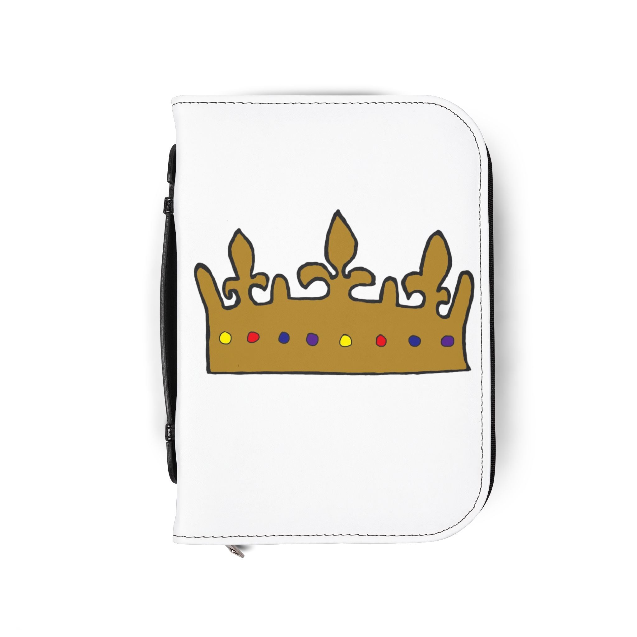 Crown Design Zippered Bible Case (Protective Carrying Pouch)