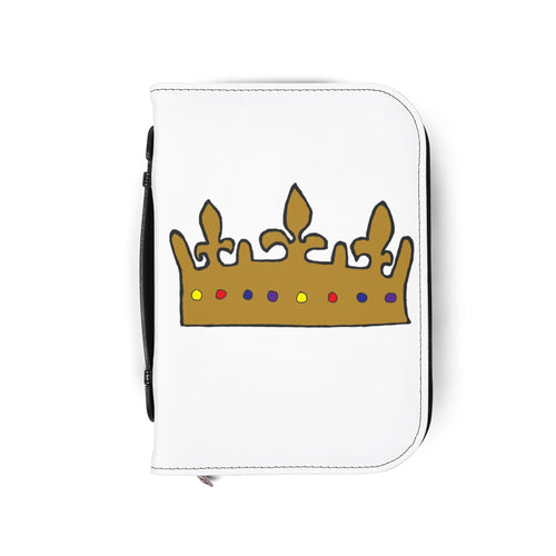 Crown Design Zippered Bible Case (Protective Carrying Pouch)