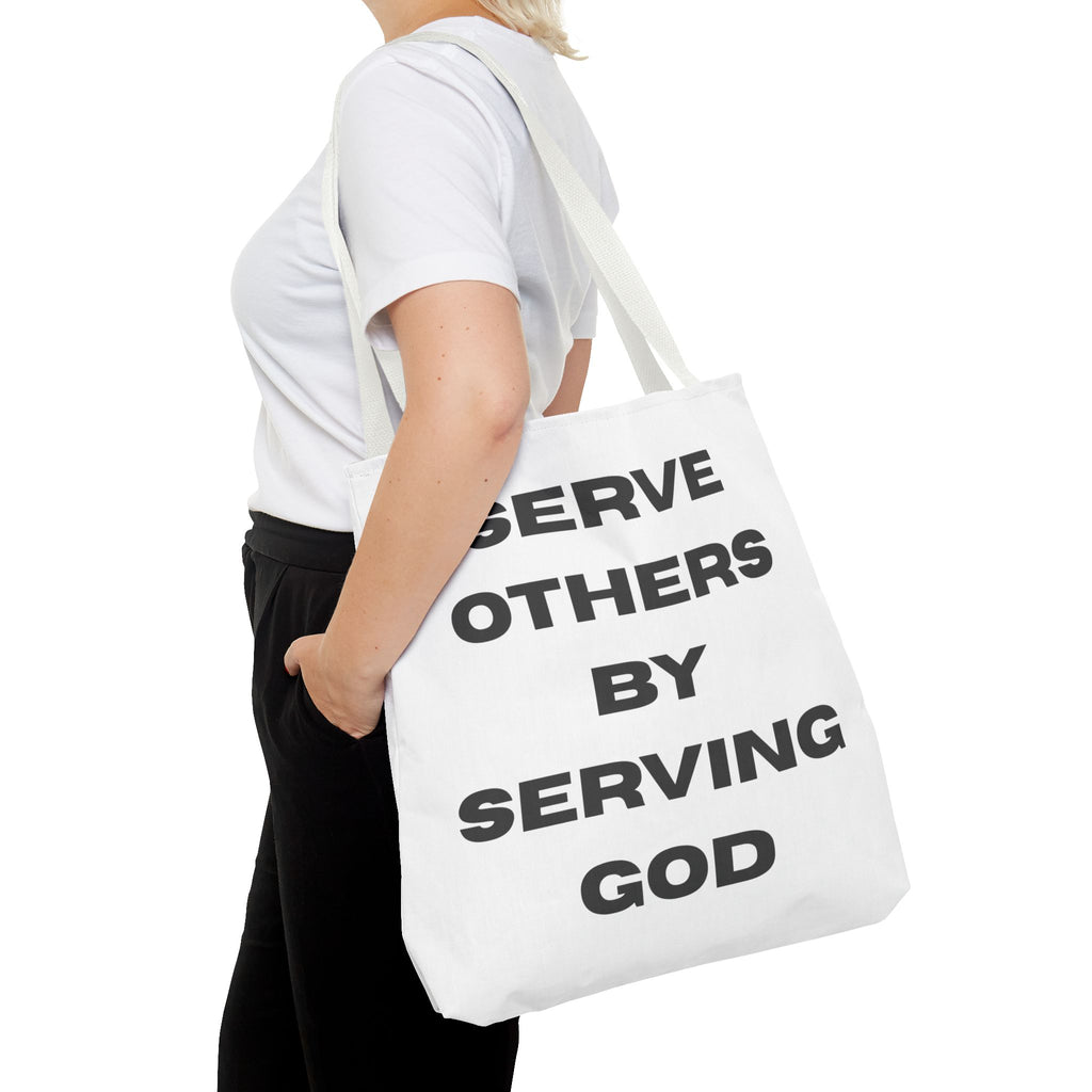 Serve Others By Serving God Tote Bag